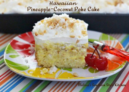 Hawaiian Pineapple Coconut Poke Cake Author: Melissa Sperka
