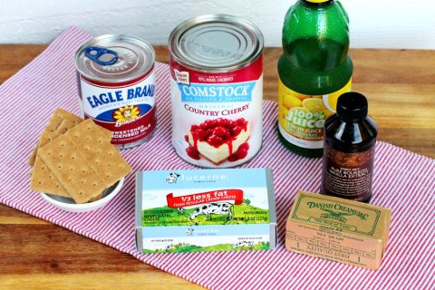 Layered Cherry Cheese Pie in a Glass | Coupon Clipping Cook Recipe adapted from Eagle