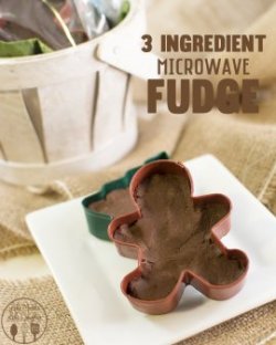 3 Ingredient Microwave Fudge - This delicious and creamy fudge is only 3 ingredients and is made in just a few minutes in a microwave!