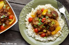 Beef In Coconut Curry Sauce - Plate (PictureTheRecipe)