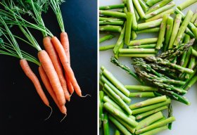 carrots and asparagus