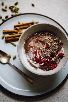 chai teff porridge with coconut milk | naturally vegan and gluten free recipe via willfrolicforfood.com