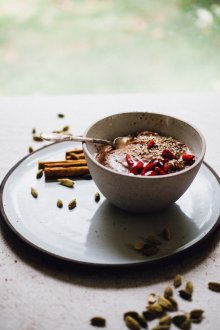 chai teff porridge with coconut milk | naturally vegan and gluten free recipe via willfrolicforfood.com