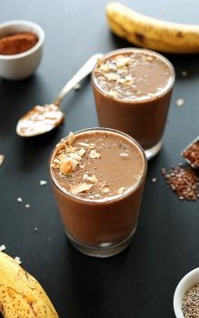 Chocolate Coconut Chia Recovery Drink! Perfect for recovering after intense workouts!! #vegan #glutenfree
