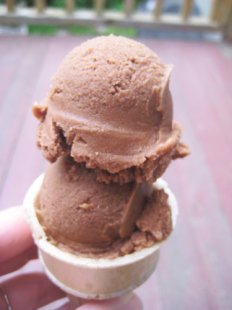 chocolate ice cream cone