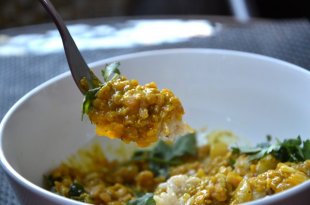 Coconut Red Lentil Dahl | Running on Real Food