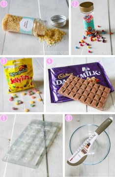 Copycat DIY Cadbury Dairy Milk Marvellous Creations Chocolate Candy Bar tools