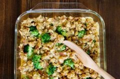 Easy Chicken and Stuffing Casserole.