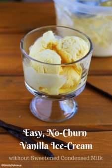 Easy, No-Churn Vanilla Ice-Cream via StrictlyDelicious