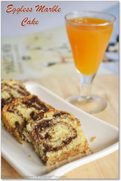 Eggless Marble Cake Recipe