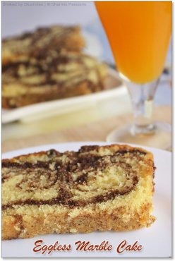 Eggless Marble Cake Recipe