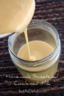 Homemade Sweetened Condensed Milk | JustAsDelish.com