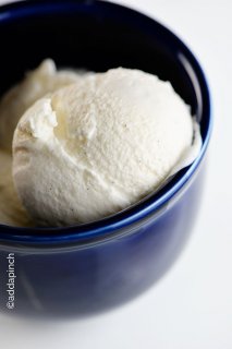 Homemade Vanilla Ice Cream Recipe from addapinch.com