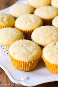 Homemade Yellow Cupcakes Recipe on sallysbakingaddiction.com
