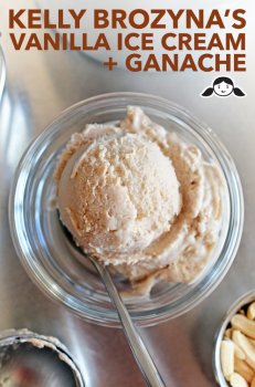 Kelly Brozyna’s Dairy-Free Vanilla Ice Cream + Ganache by Michelle Tam 