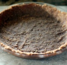 Lightened up Sweet Potato Pie with a sweet and salty pecan crust - gluten free, too!