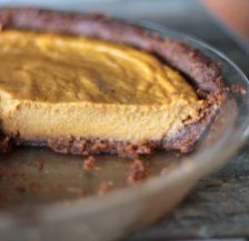 Lightened up Sweet Potato Pie with a sweet and salty pecan crust - gluten free, too!