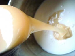 Pouring Tres Leches Cake Batter into Pan