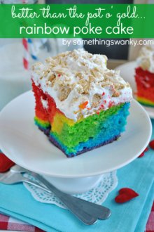 Rainbow Poke Cake | www.somethingswanky.com