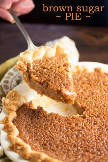 Rich and creamy brown sugar pie! Perfect for Thanksgiving or Christmas.