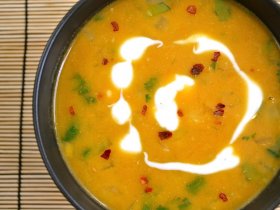 spicy coconut pumpkin soup