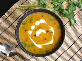 spicy coconut pumpkin soup