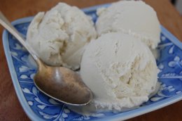 This amazing yet SIMPLE coconut milk vanilla ice cream is so good! It's lovely for enjoying by itself, with fresh fruit, pies, cobblers, and more. Plus, it's completely dairy free, and egg free! That makes it vegan AND paleo friendly. - The Nourishing Gourmet