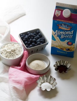 Vegan Almond Blueberry Pancakes | width=