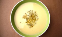 White chocolate soup